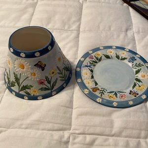 Candle shade with plate